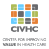 The image is a cropped version of the CIVHC (Center for Improving Value in Health Care) logo with a transparent background. It prominently features the acronym "CIVHC" in bold, modern lettering, likely in colors such as blue or green, which are often associated with trust, healthcare, and growth. The design is minimalistic, focusing on the acronym without additional text or graphics, making it versatile for use across different media and backgrounds. The transparent background allows the logo to be placed seamlessly over various colored or textured surfaces while maintaining its professional appearance. The overall look is clean and adaptable, representing CIVHC's commitment to improving healthcare quality and value in Colorado.
