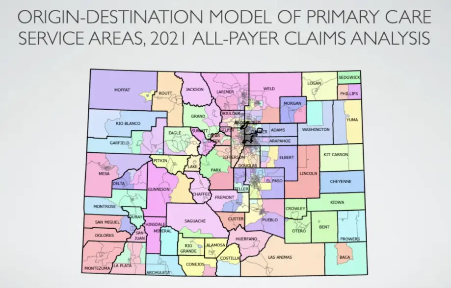 Map of counties in Colorado